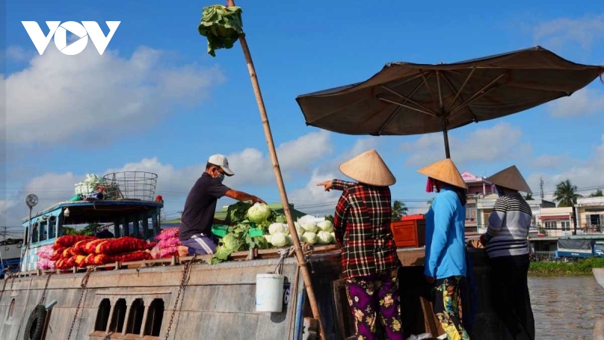 Can Tho floating market busy again during new normal period